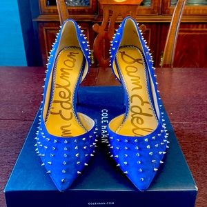 Sam Edelman gently used, Blue Spiked Pumps